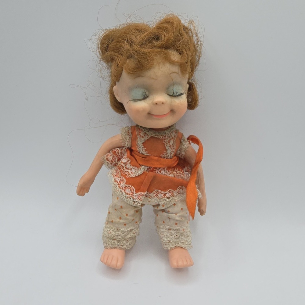 Vintage Uneeda Little Sophisticates Doll Georgina RedHead Red Hair Orange Dress